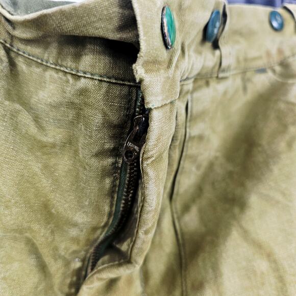 Vintage 1940's A-9 Flight Pilot Bibs Pants Trouser Air Forces Waist 30 RARE 3725 - Picture 6 of 12